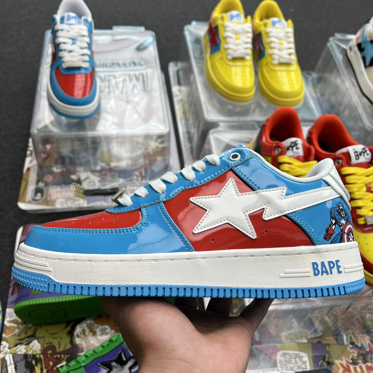 A Bathing Ape Bape Sta Marvel Comics Rocket Raccoon Thor Hulk Captain America Black Widow Iron Man  2022 (34) - newkick.vip